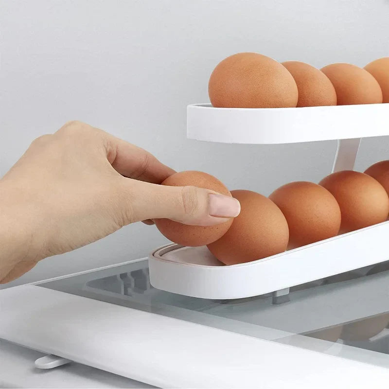 Organizador de Ovos com Rolagem Automática